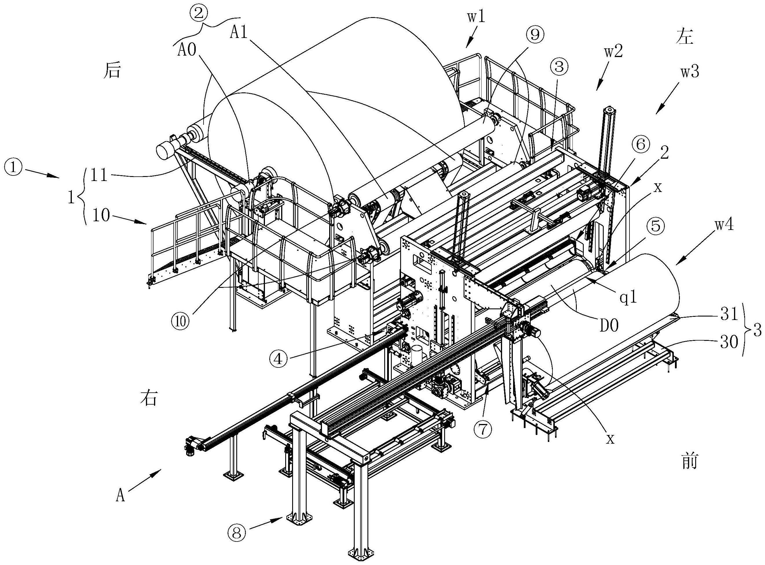 自動(dòng)退卷、分切卷收及拔軸的無紡布高速分切機(jī)的制作方法